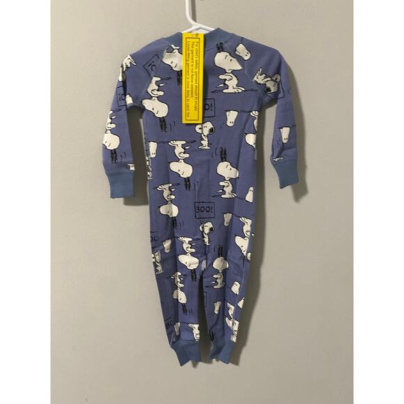 New Hanna Andersson Peanut Snoopy Baby One Piece Zip Pajama Size 18-24 Month - Picture 3 of 3